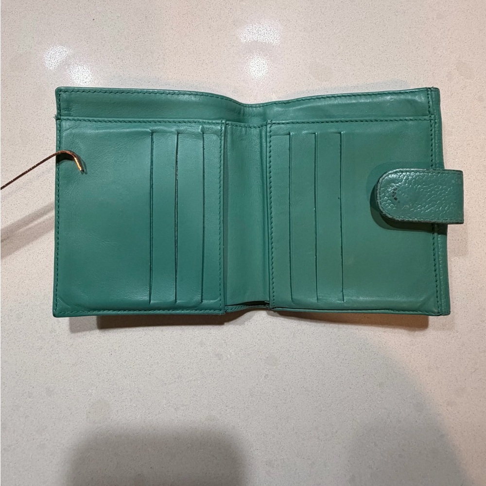 CHANEL Caviar CC Flap Wallet Teal Green - Picture 3 of 10